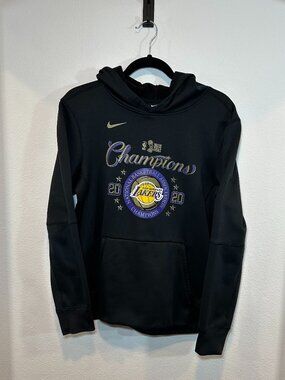 Nike Los Angeles Lakers Men's Black 2020 Champions Hoodie Size Small/Medium